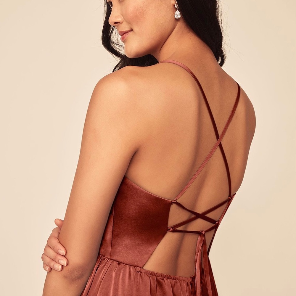 Azazie Raya Satin Bridesmaid Dress